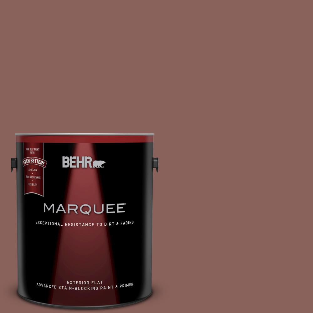 BEHR Premium Plus 1 gal. 240D6 Chivalry Copper Flat Exterior Paint and Primer in One430001