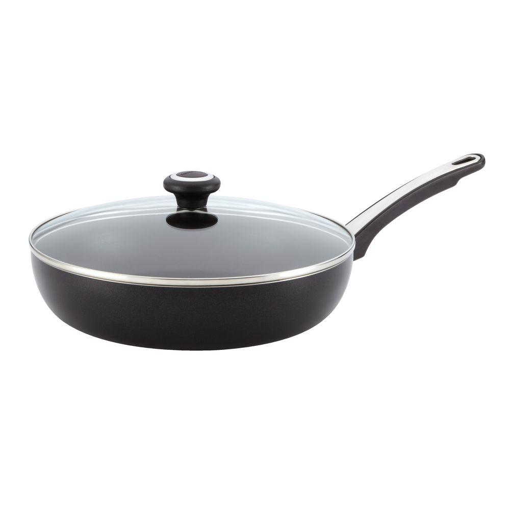 large covered frying pan