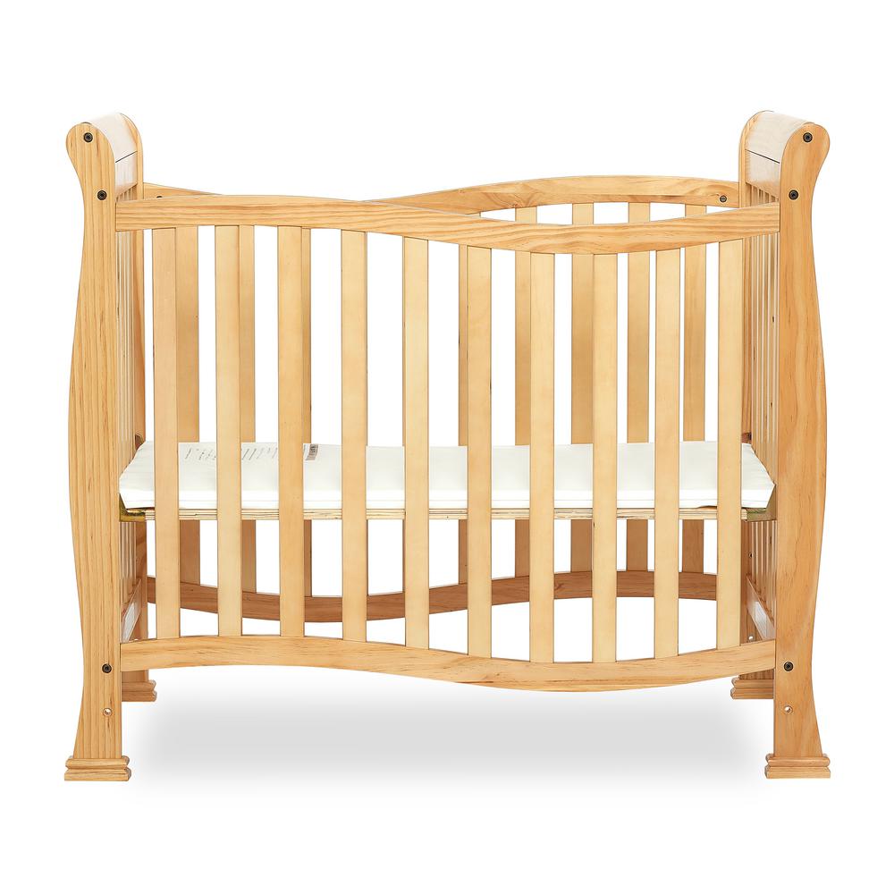 natural wood mini crib