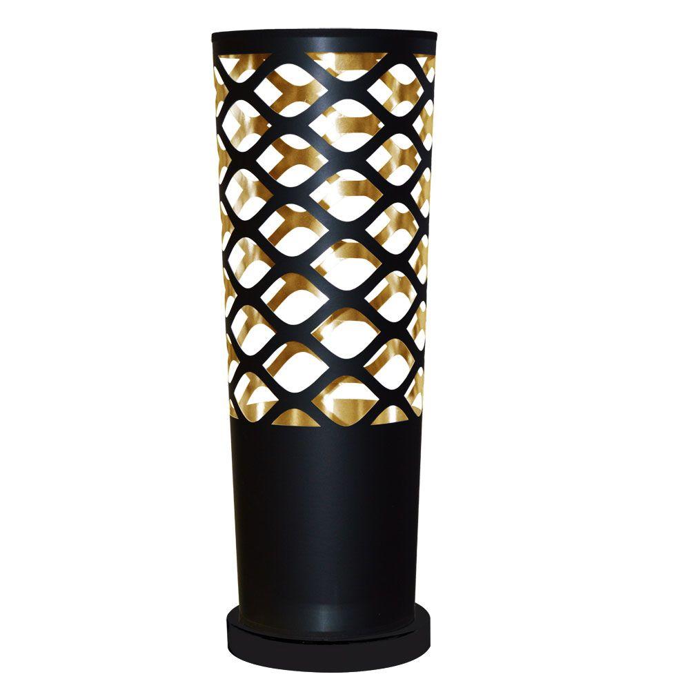 Radionic Hi Tech Countess 1Light 21 in. Black on Gold Table LampTL