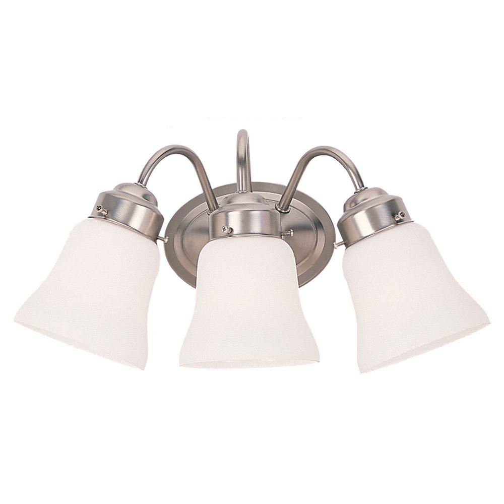 nickel brushed bathroom lighting vanity light gull sea fixture westmont asheville depot transitional homedepot