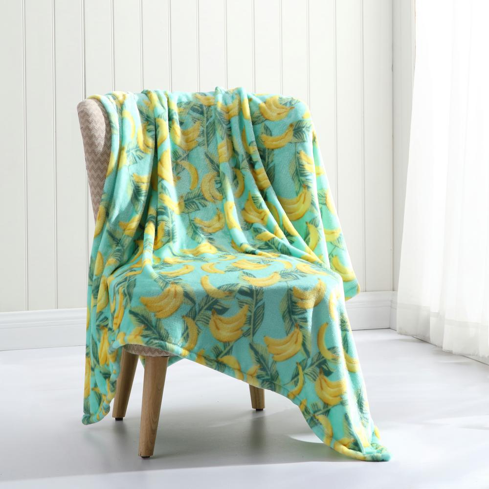 Home Tropical Plush Throw BlanketM600517 The Home Depot
