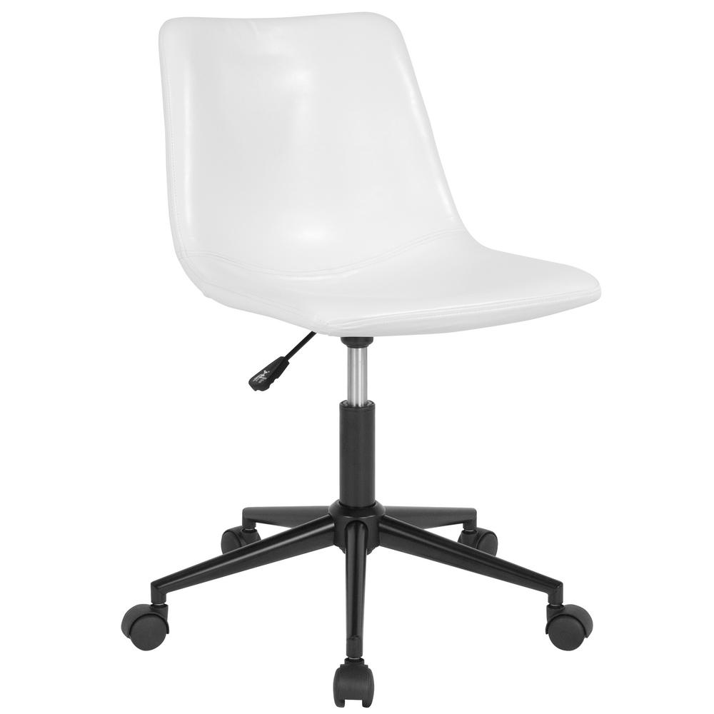 Flash Furniture White Leather Office Desk Chair Cga Ds