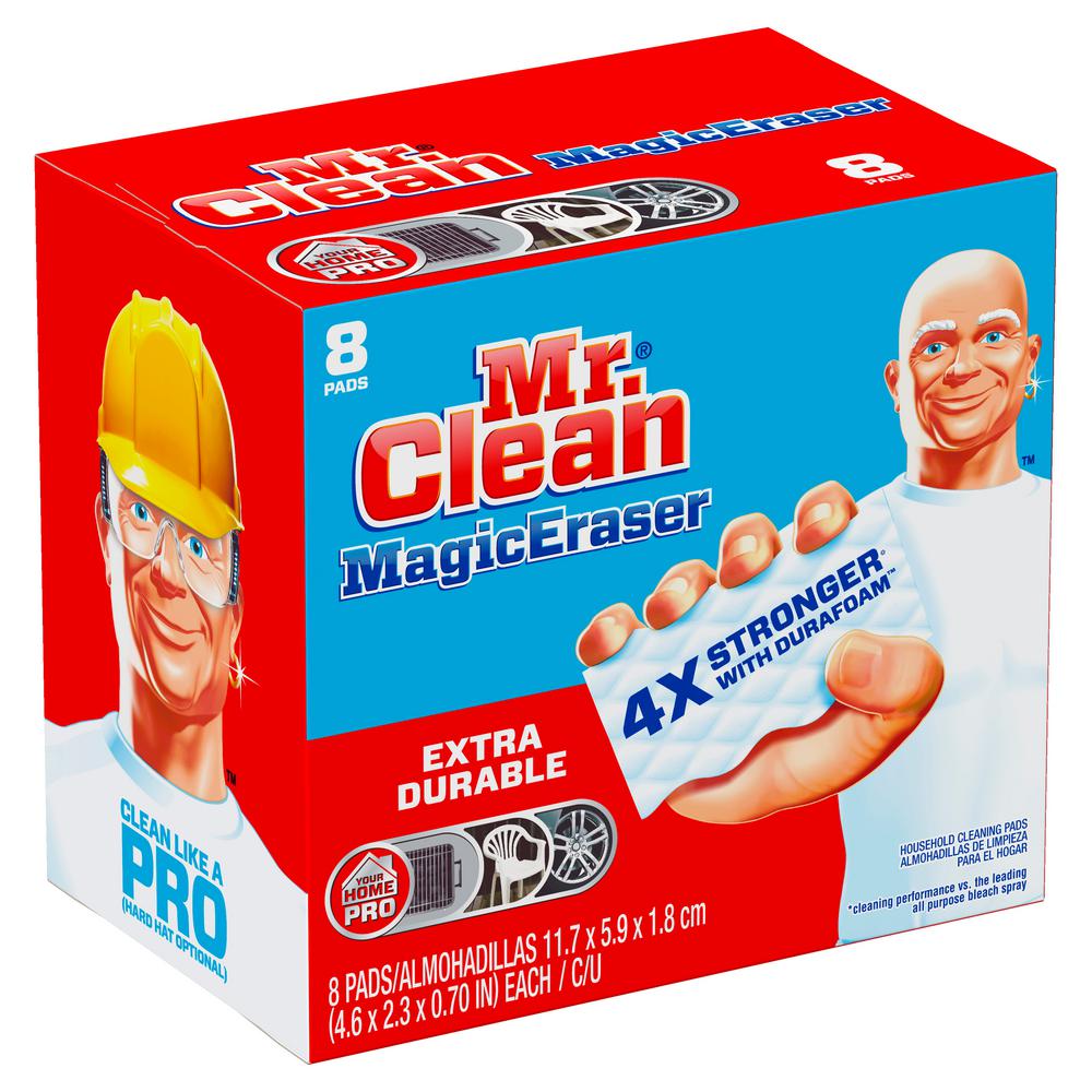 MR CLEAN Extra Power Magic Erasers (8-Pack) Kitchen Scrub Pads Multi ...