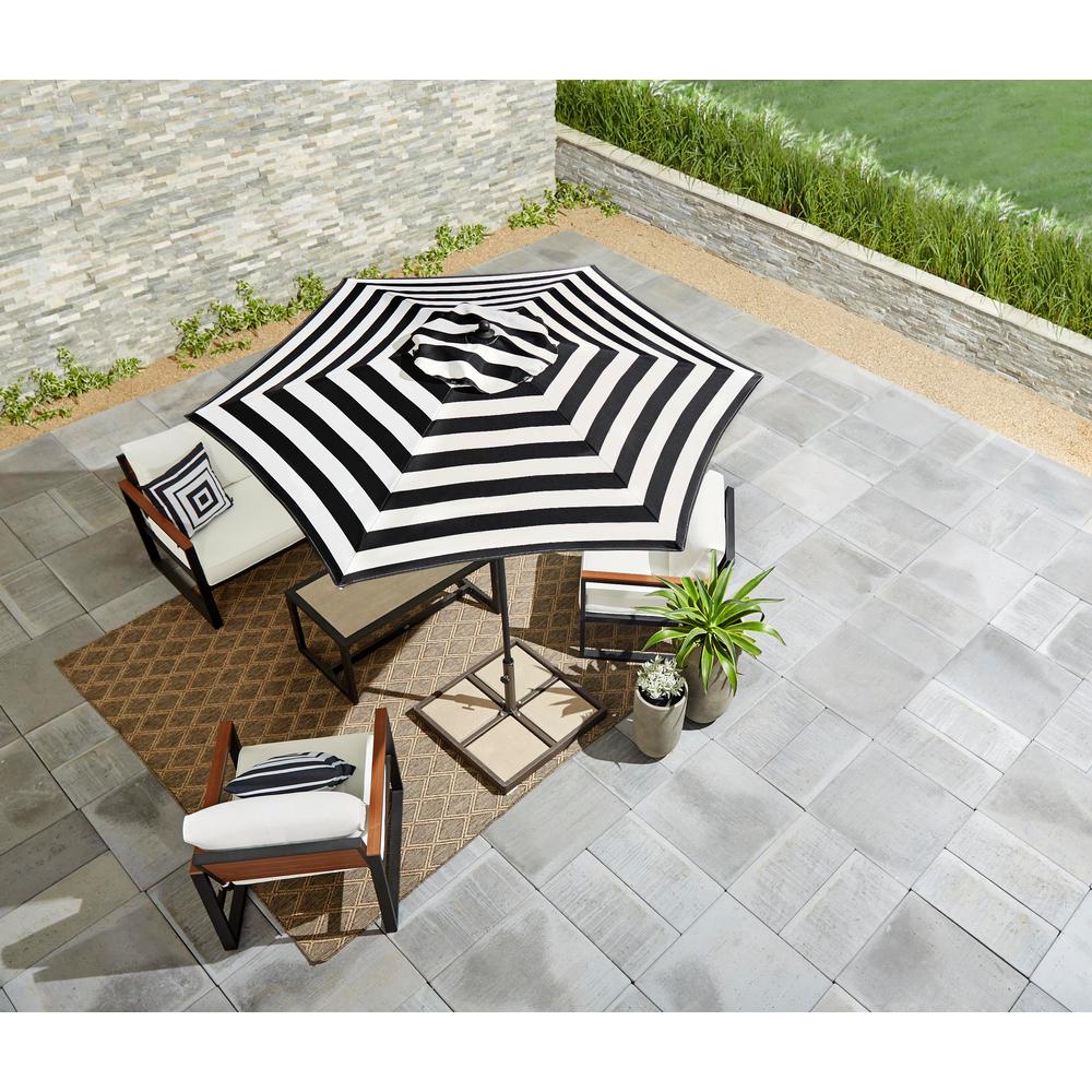 hampton bay 7 5 ft steel market outdoor patio umbrella in black and white cabana stripe uts00203e bwstr the home depot hampton bay 7 5 ft steel market outdoor patio umbrella in black and white cabana stripe uts00203e bwstr the home depot