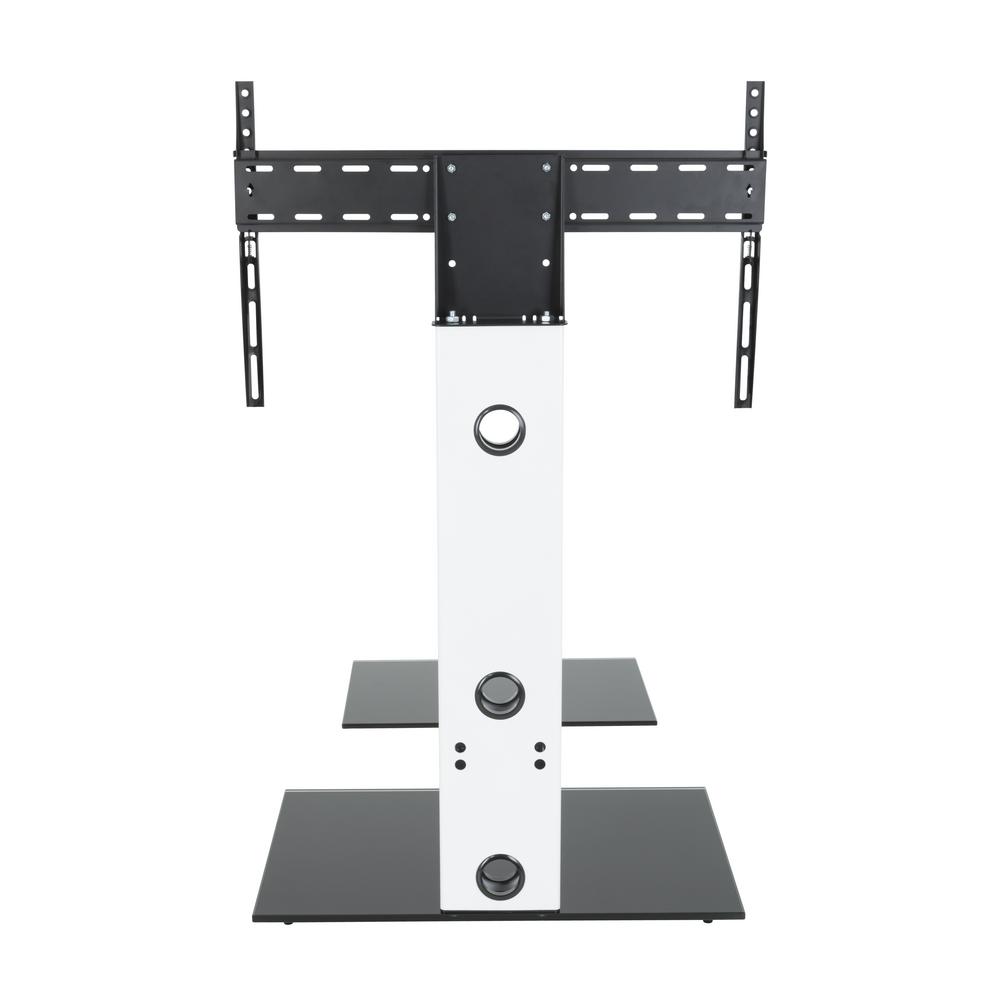 Avf Lesina White Pedestal Tv Stand Fsl700lesw A The Home Depot
