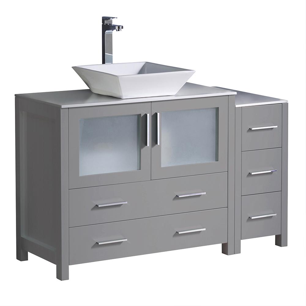 Vessel 47 49 In Vanities With Tops Bathroom The Bath Vanity In Gray With Glass Stone Top White