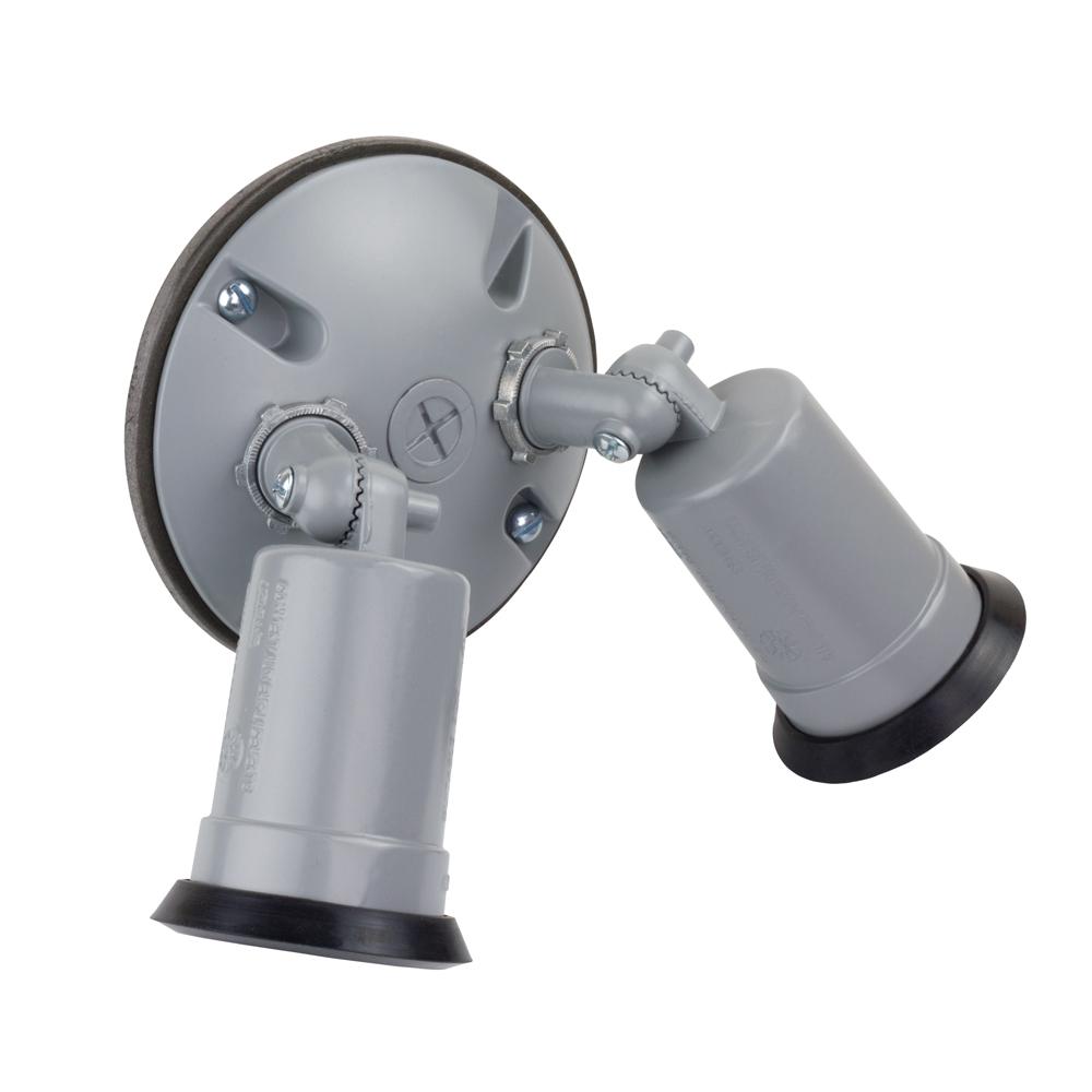 Commercial Electric White Outdoor Flood Light Weatherproof Lampholder