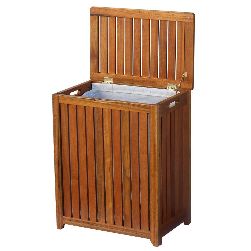 Oceanstar Solid Wood Spa Laundry Hamper-TRH1330 - The Home 