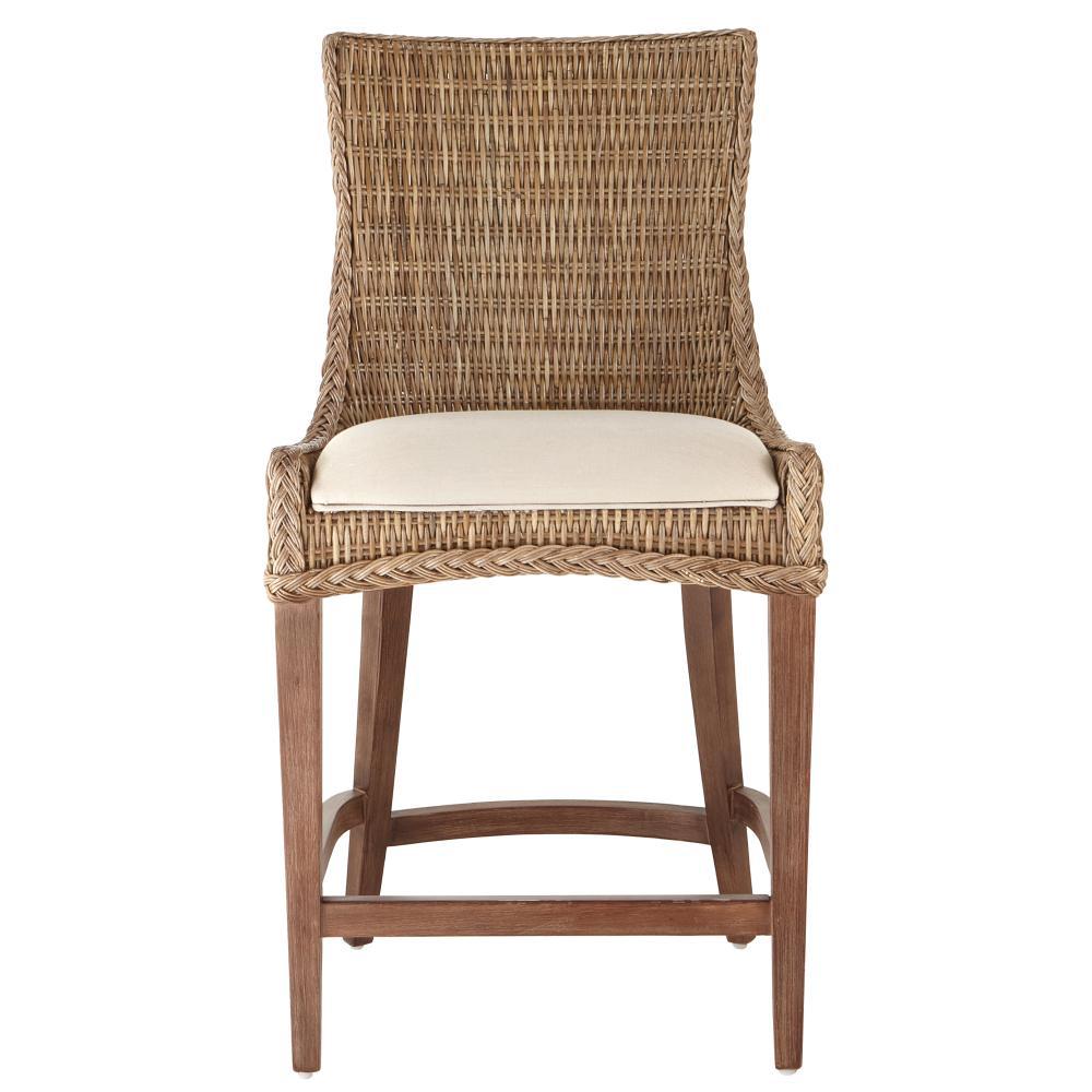 Genie 42 In Grey Kubu Wicker Counter Stool Set Of 2 9940700100 Grey Kubu Wicker Counter Stool Set Of 2