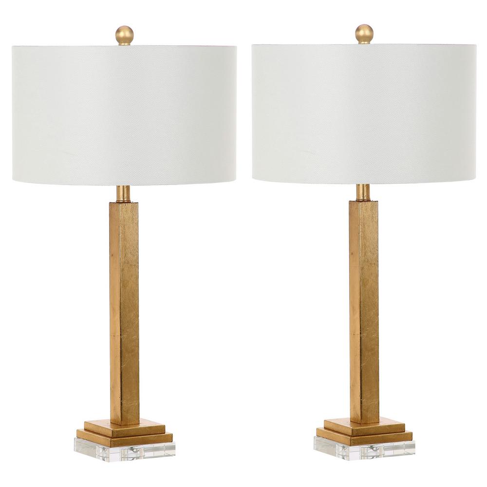 Safavieh Perri 30 in. Gold Crystal Base Table Lamp (Set of 2)-LIT4378A-SET2 - The Home Depot