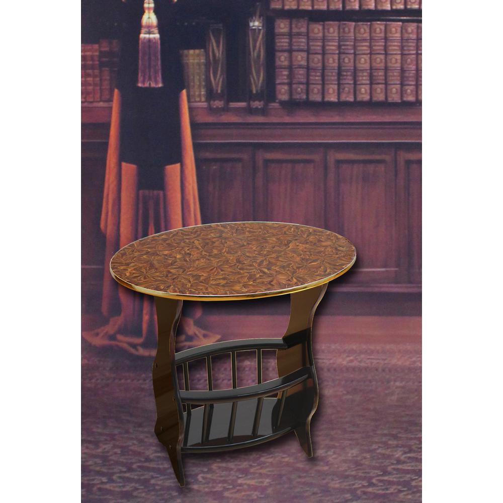 Uniquewise 24" x 15.8" x 22"High Oval Side Table with Freestanding