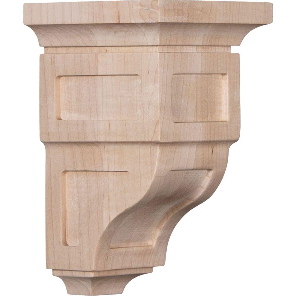 Ekena Millwork 31/2 in. x 6 in. x 33/4 in. Alder Mini Reyes Wood