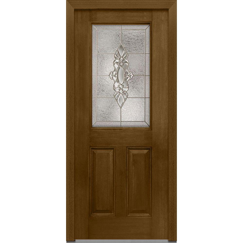 MMI Door 36 in. x 80 in. Heirloom Master Decorative Glass 1/2 Lite