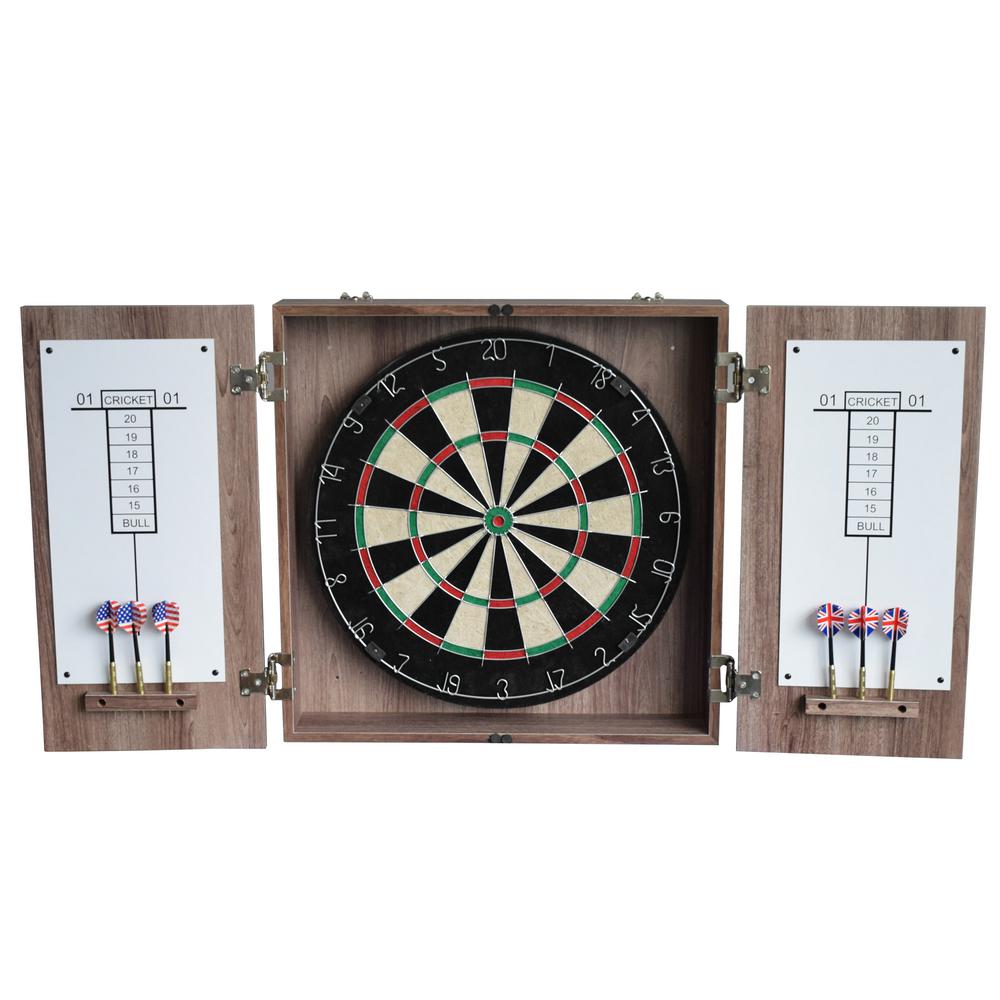 Hathaway 19 75 In Winchester Dart Board And Cabinet Set In