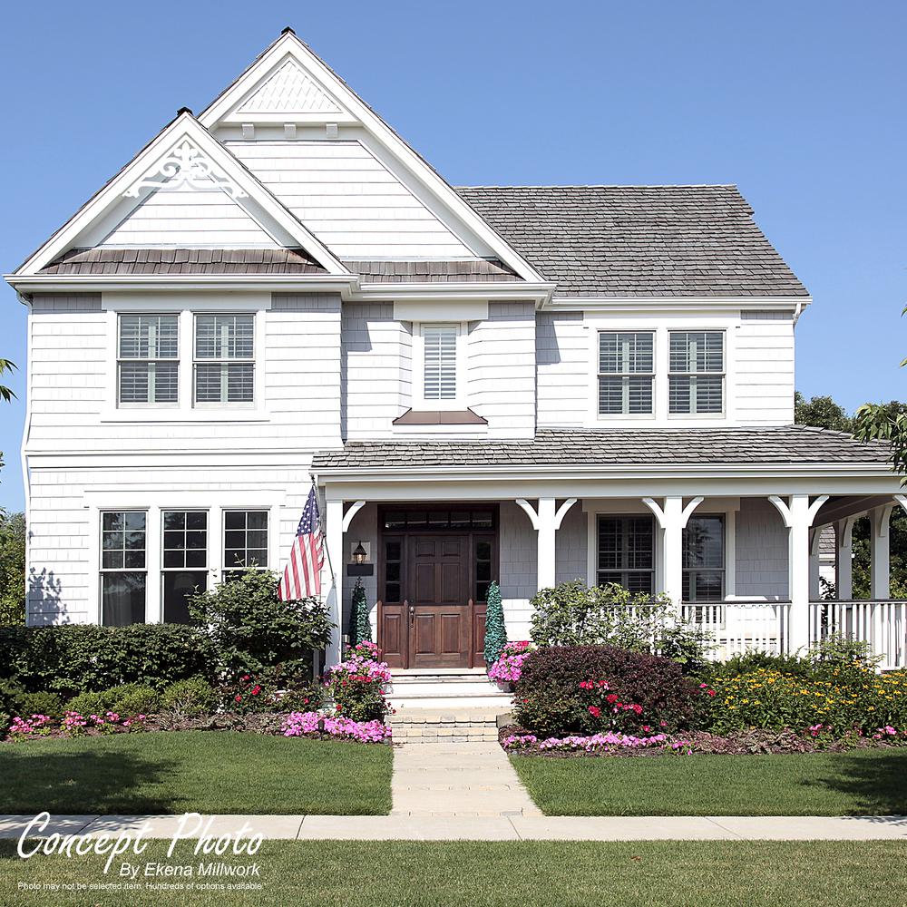 60 W x 25 H x 1 P Primed Ekena Millwork GPP060X025X100HUR Gable Pediment 10//12