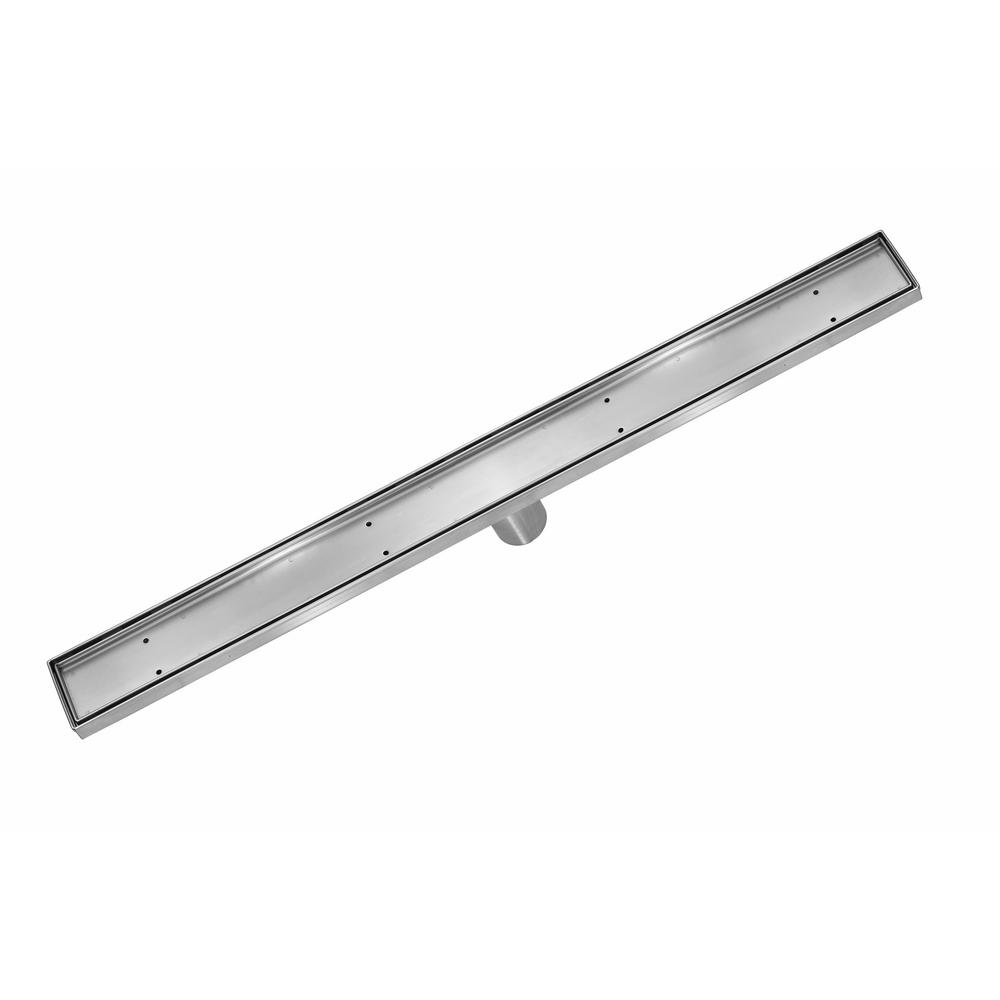Luxe 40 In Stainless Steel Linear Shower Drain Tile Insert Ti Stainless Steel Linear Shower Drain Tile Insert