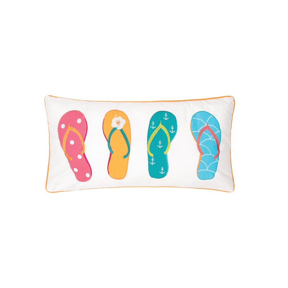 C F Home 12 In X 24 In 4 Flip Flops Pillow 86156174 The Home Depot