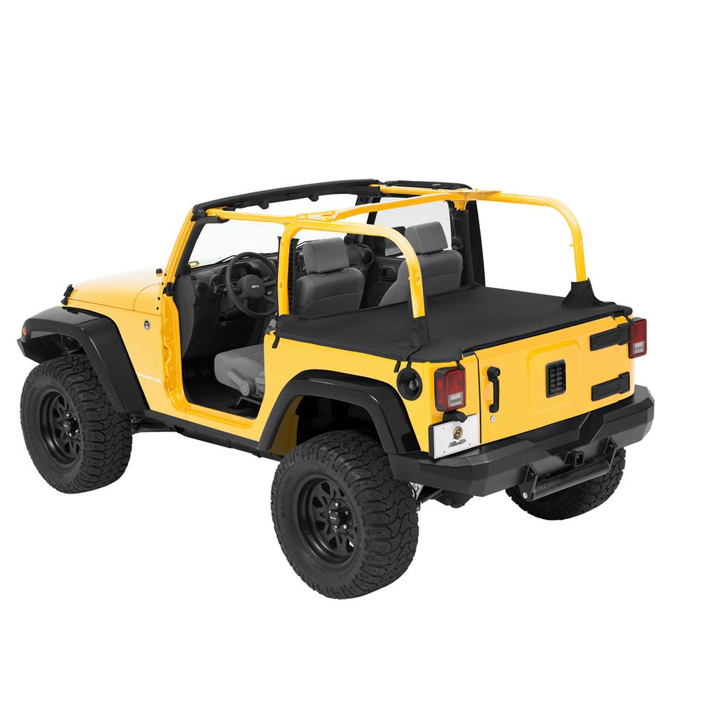 Bestop Duster Deck Cover For 2007 2018 Wrangler Jk 4dr In Black Diamond 90031 35 The Home Depot