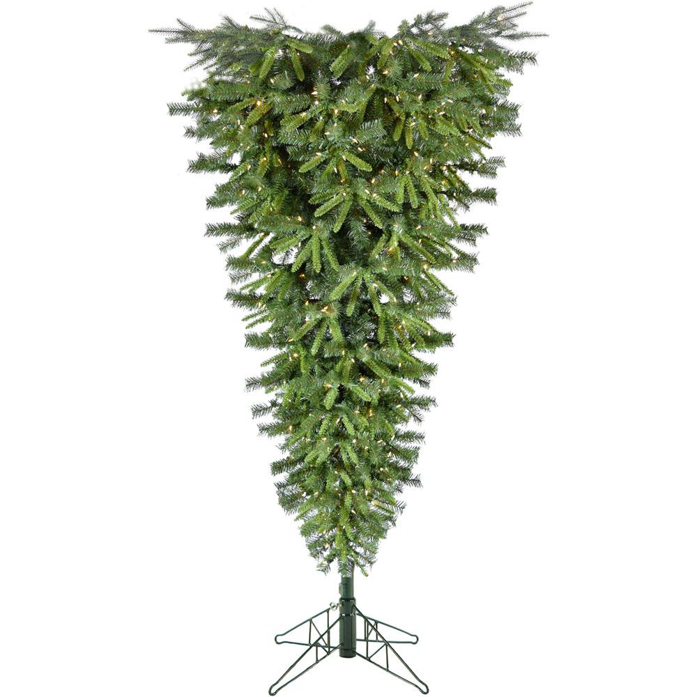Fraser Hill Farm 5 Ft Canyon Pine Upside Down Christmas Tree With Canyon Pine Upside Down Christmas Tree With Smart String Lighting