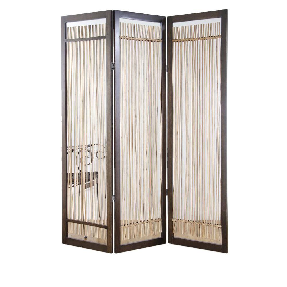 UPC 718122000142 product image for LITECHNOLOGIES INC. DBA LANAI 6 ft. Brown 3-Panel Room Divider | upcitemdb.com