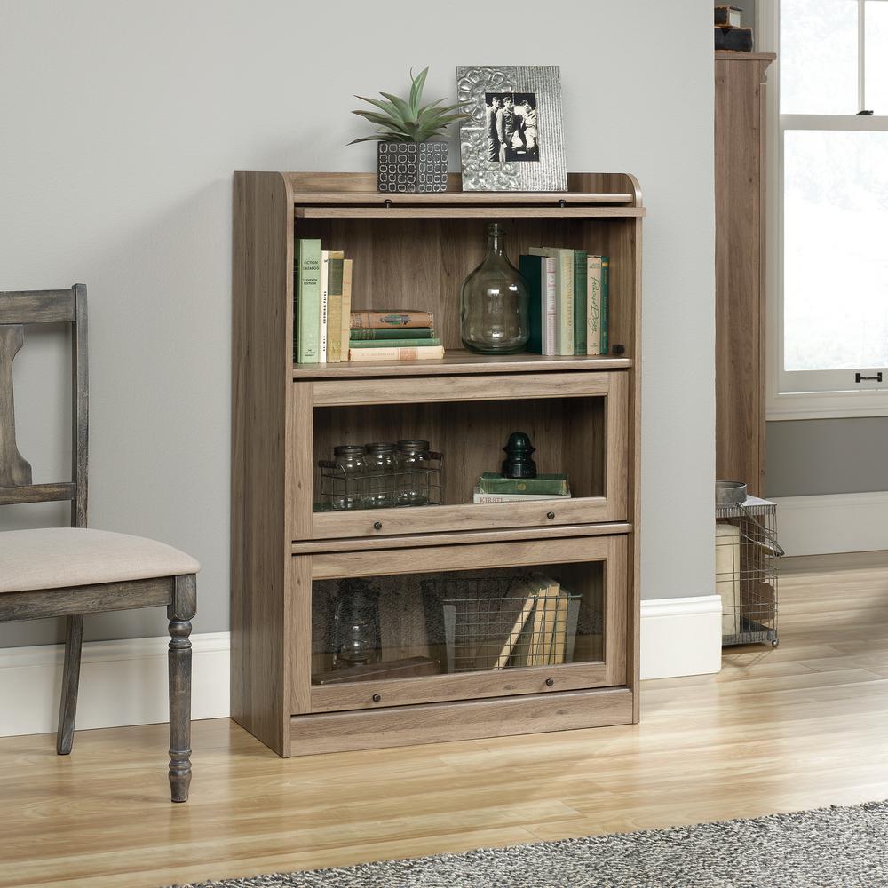 Sauder 47 13 In Salt Oak Faux Wood 4 Shelf Barrister Bookcase