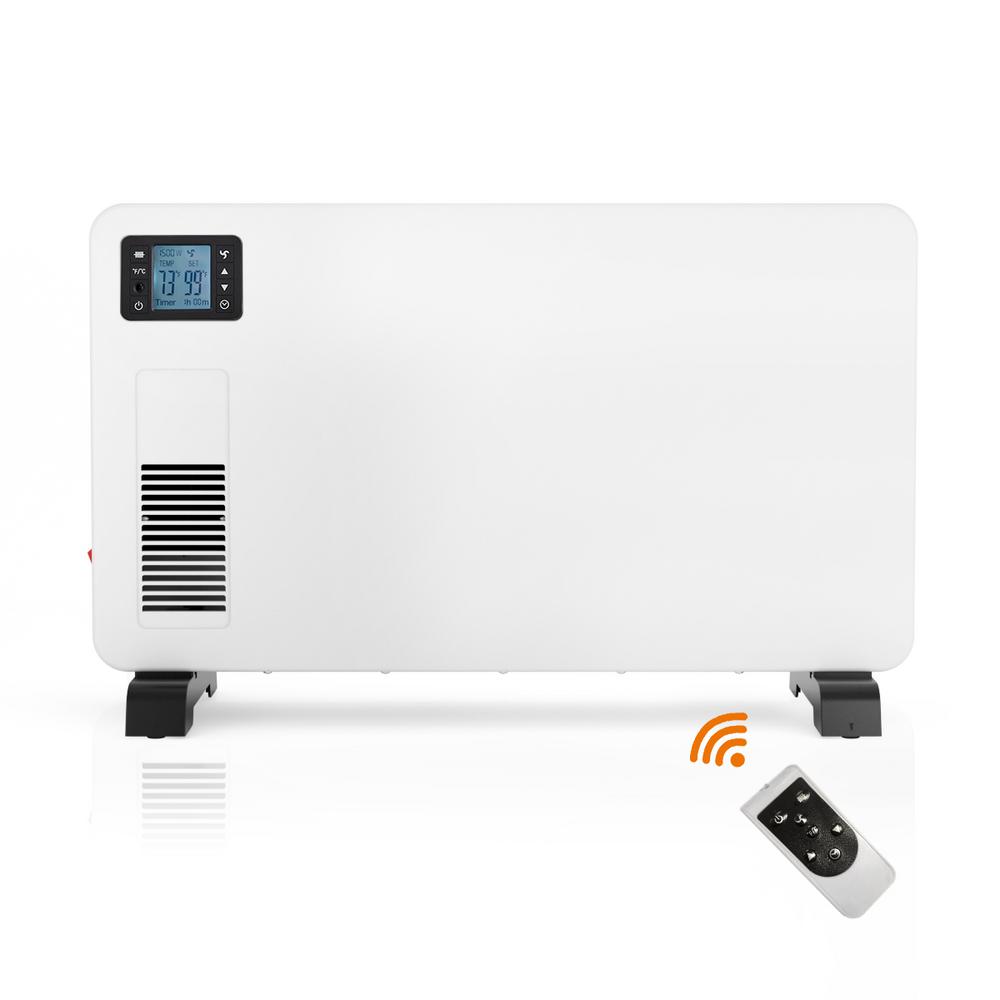 Costway 8 in. 1500-Watt Convector Heater Remote Control Wall Mounting ...