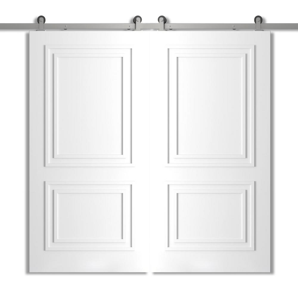 Urban Woodcraft 40 In X 83 In Fremount Modern White Double Barn