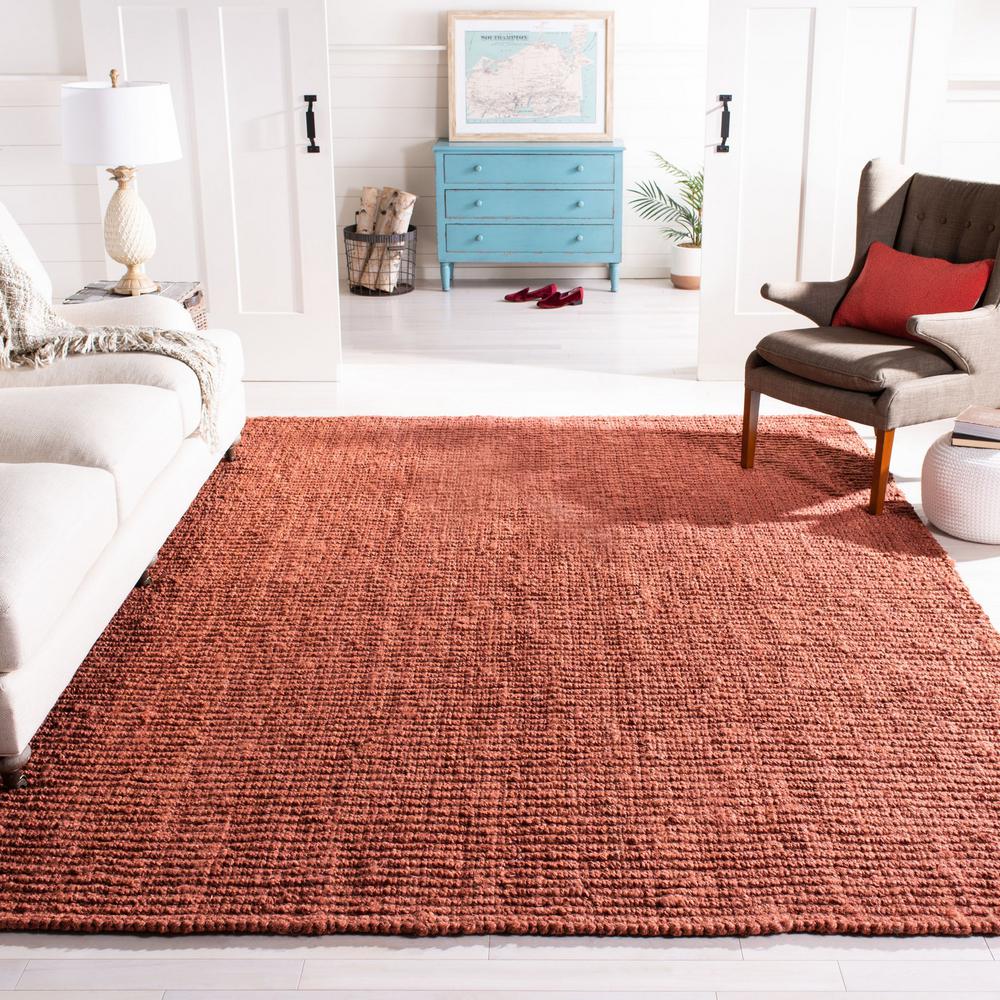 Safavieh Natural Fiber Rust 8 Ft X 8 Ft Square Indoor Area Rug Nf447c 8sq The Home Depot