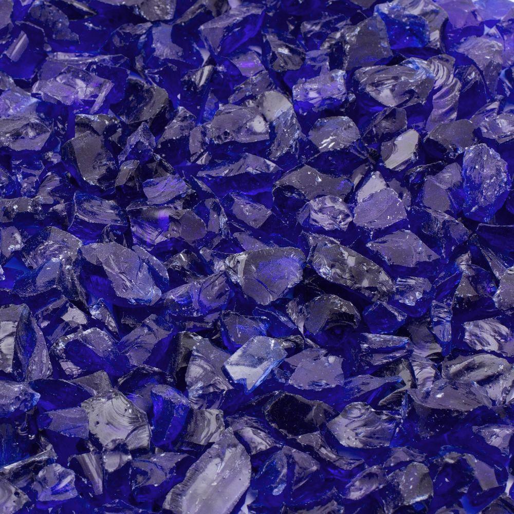 Margo Garden Products 1/4 in. 25 lb. Cobalt Blue Landscape Fire Glass