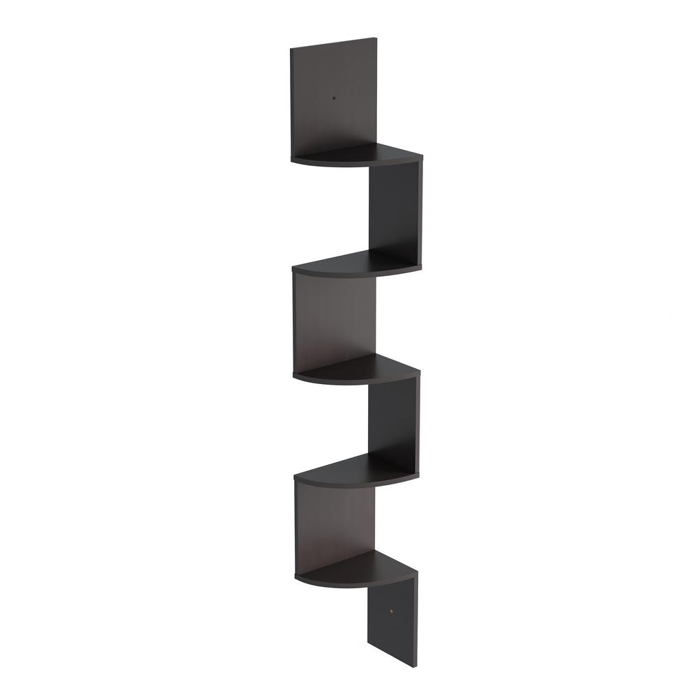 Black Corner Wall Mounted Shelves Shelving The Home Depot