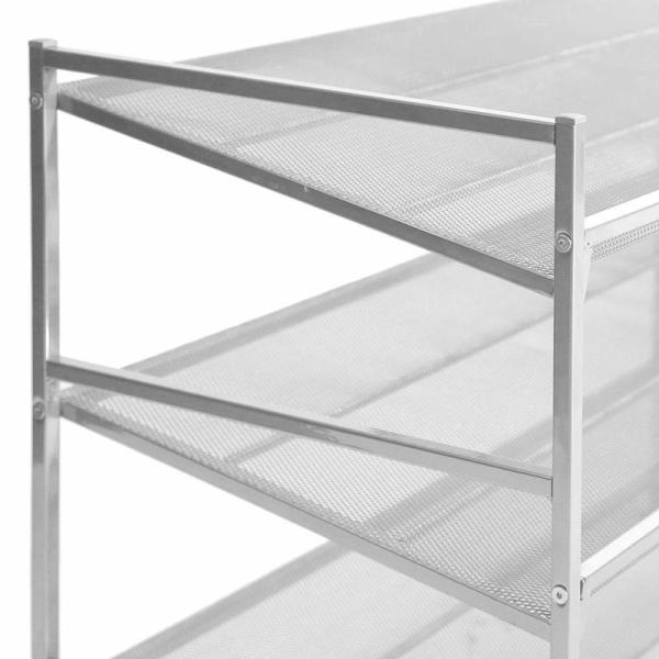 Seville Classics 19 1 In H X 26 5 In W 9 Pair Iron Mesh Multi Position Stackable Shoe Rack She15890b The Home Depot