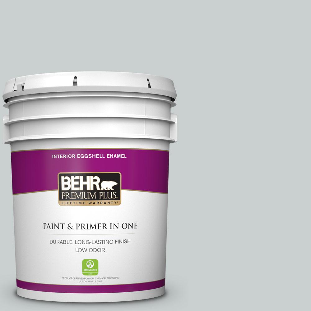 BEHR PREMIUM PLUS 5 gal. #720E-2 Light French Gray Eggshell Enamel Low ...