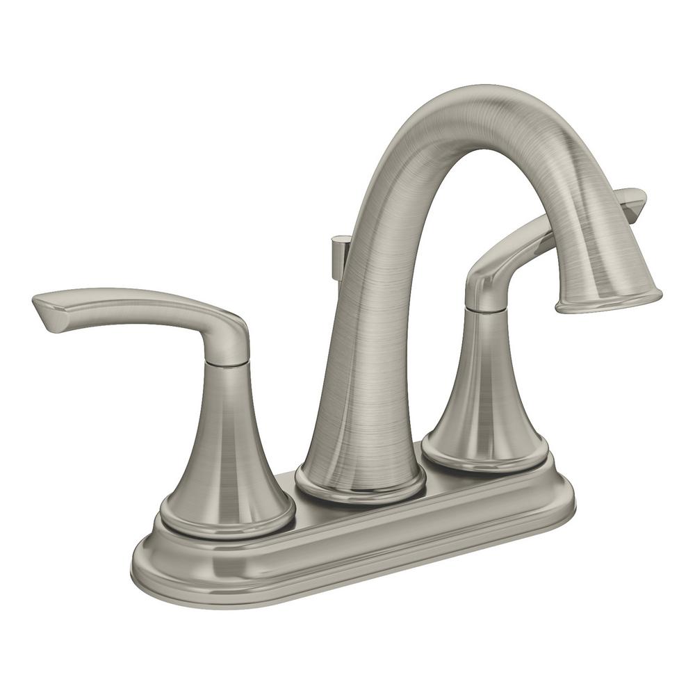 Symmons Elm 4 In Centerset 2 Handle Bathroom Faucet With Drain
