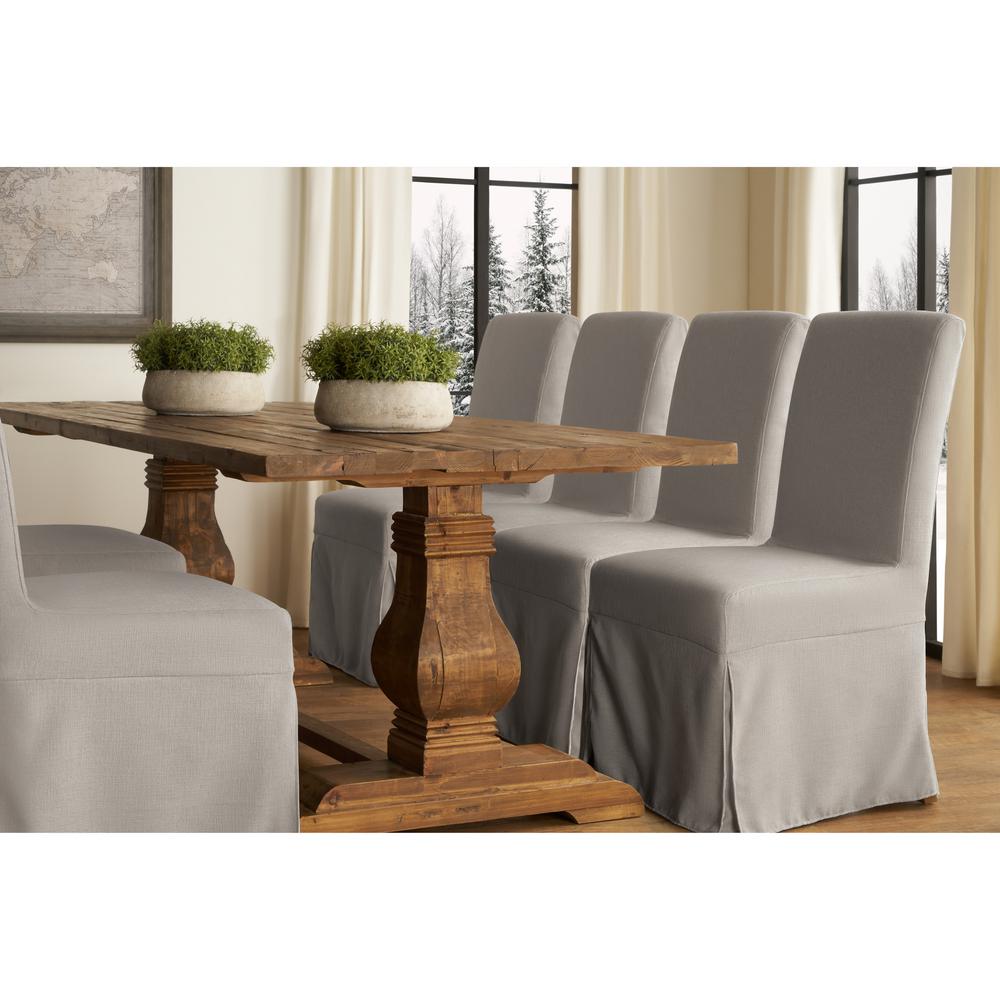 Rst Brands Astrid Grey Slipcover Armless Dining Chair Set Of 2