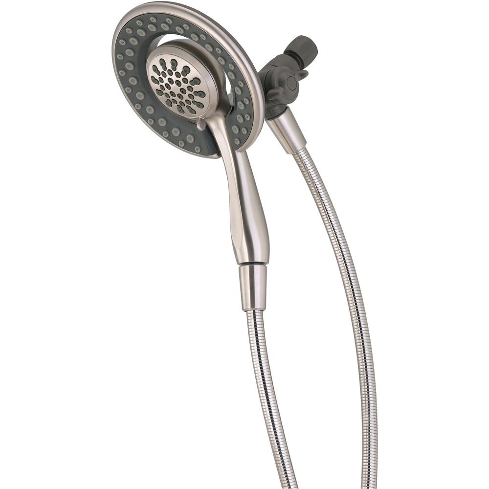 Delta In2ition Two In One 4 Spray Dual Showerhead And Handheld Satin Nickel