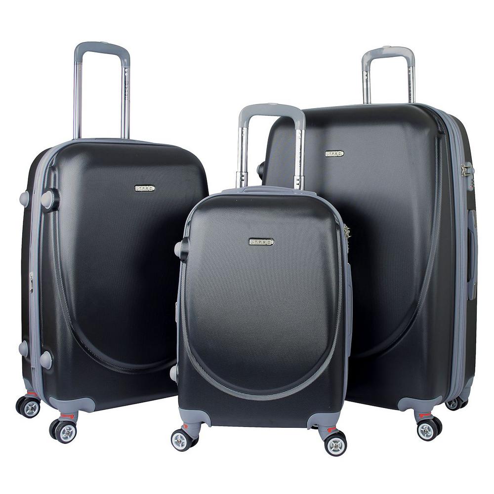 TPRC BARNET 2.0 3-Piece Black Hardside Expandable Vertical Luggage Set with Spinner Wheels-PR 