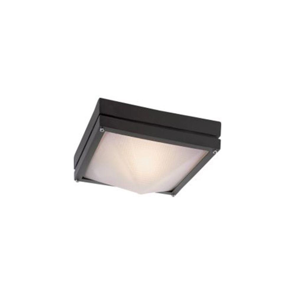 Bel Air Lighting Stewart 1Light Black Incandescent Outdoor Flushmount43302 BK The Home Depot
