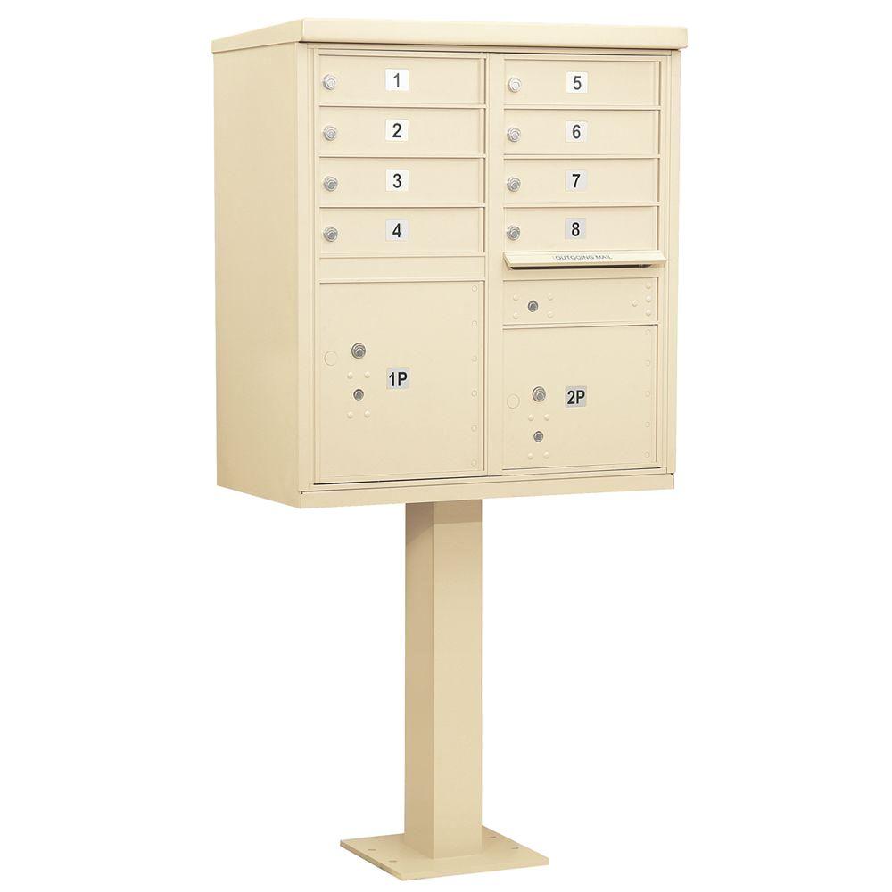 Salsbury Industries Sandstone USPS Access Cluster Box Unit with 8 A