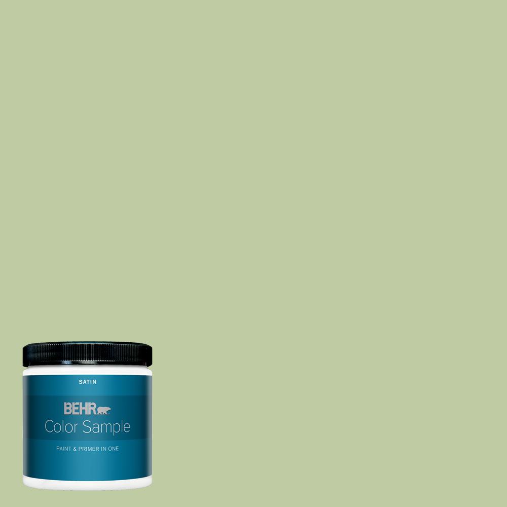 BEHR PREMIUM PLUS 8 oz. M3604 Marjoram Satin Enamel Interior Paint