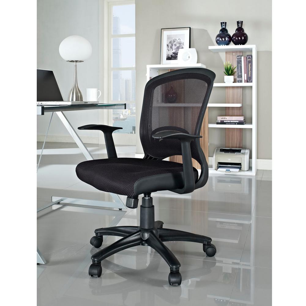 Modway Pulse Mesh Office Chair In Black Eei 758 Blk The Home Depot Modway Pulse Mesh Office Chair In Black