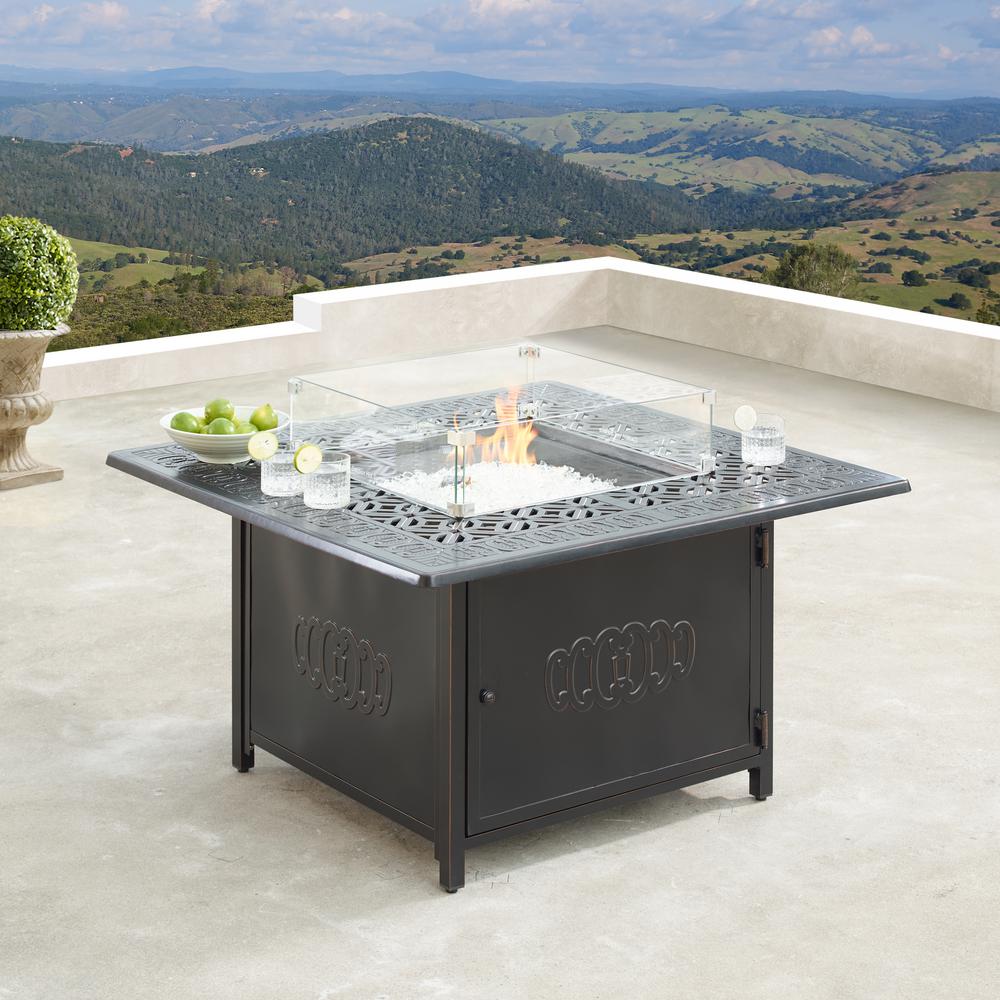 Removable Cover Fire Pit Tables Patio Tables The Home Depot