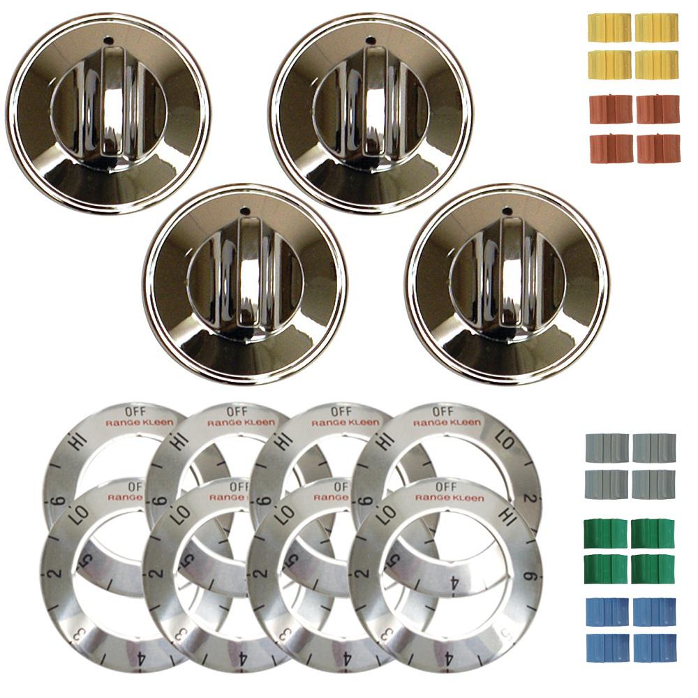 Range Kleen Electric Replacement Knob in Chrome (4Pack)8124 The