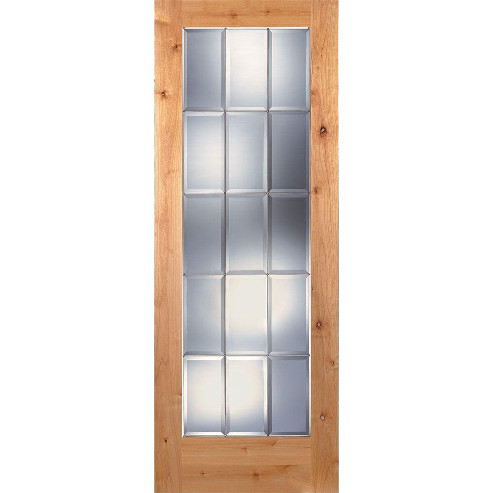 Feather River Doors 30 In X 80 In 15 Lite Unfinished Knotty