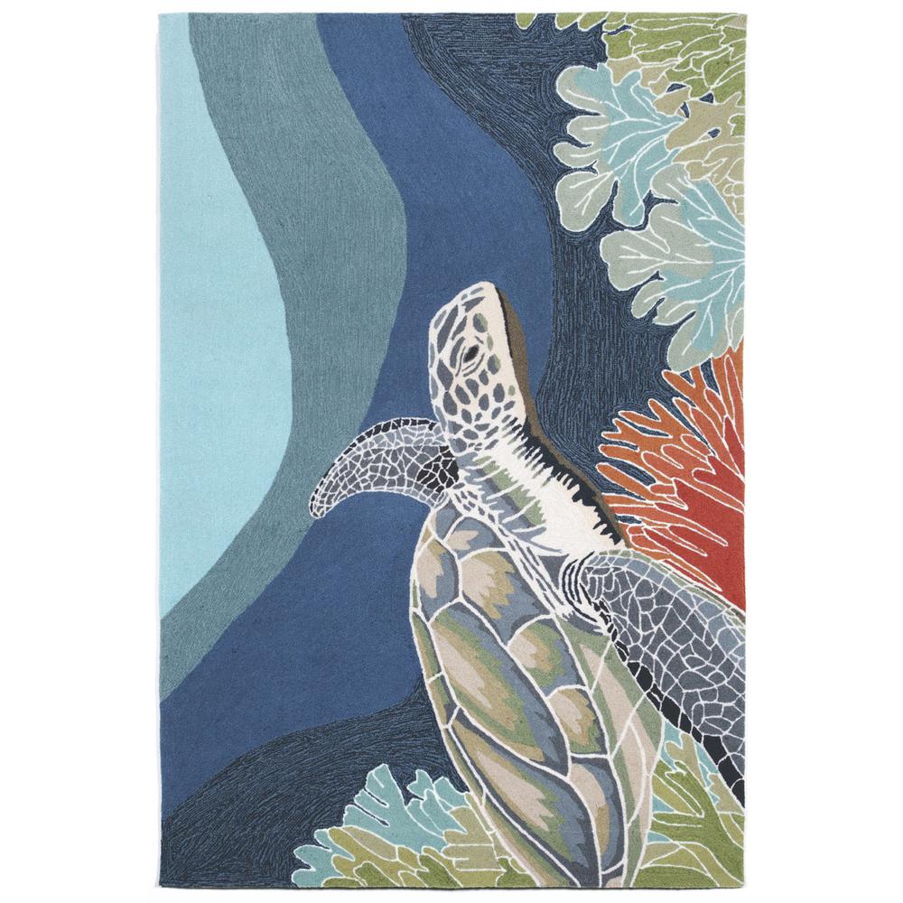 Sinclair Ocean Turtle 8 Ft X 12 Rectangle Indoor Outdoor Sinclair Ocean Turtle 8 Ft X 12 Rectangle Indoor Outdoor Area Rug Snl81b41304 The Home Depot