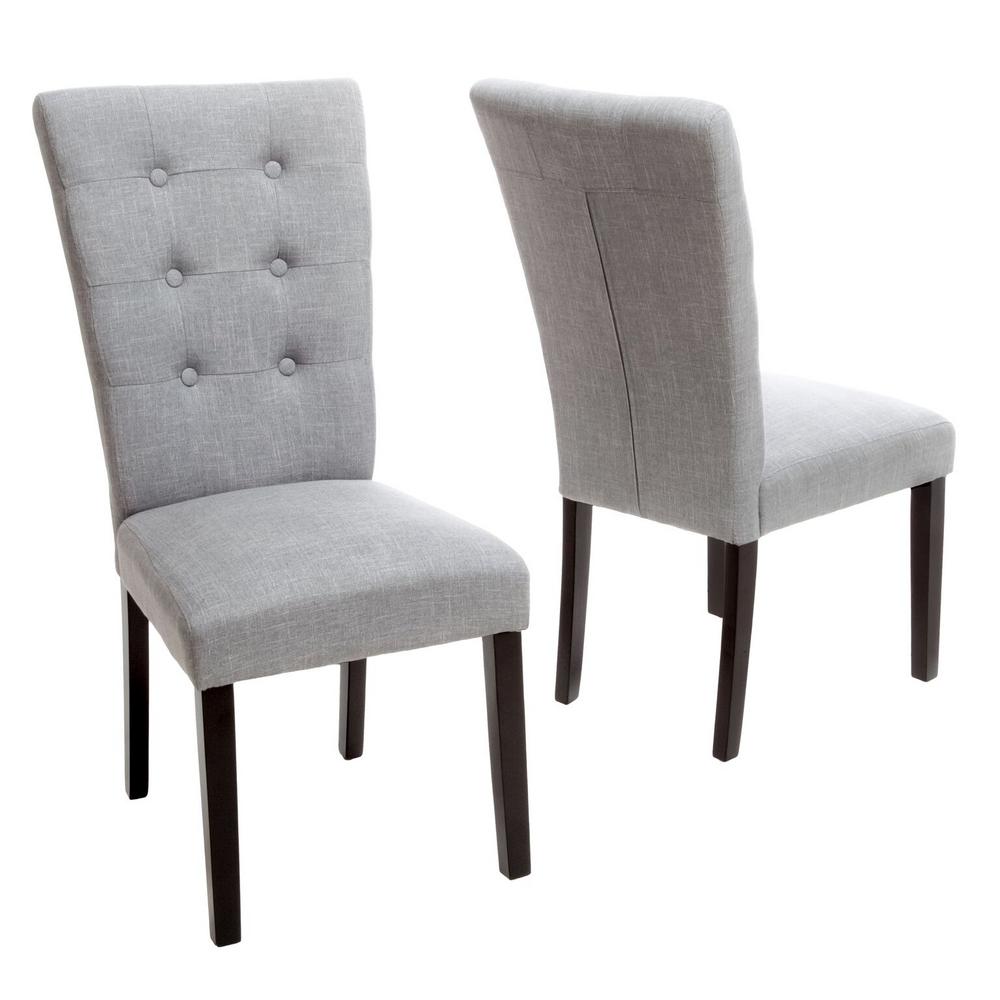 Clic Faux Leather Black Dining Chairs Kitchen Angelina Grey Fabric Dining Chairs Set Of 2
