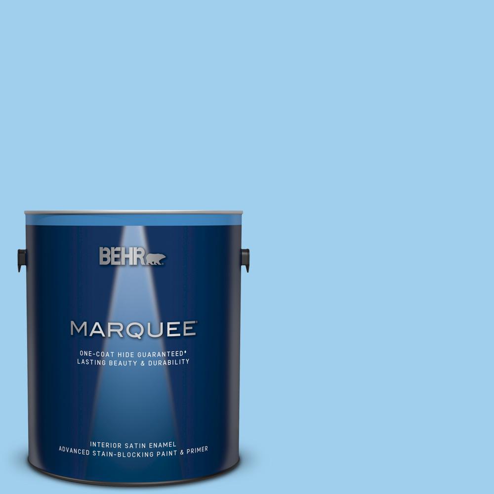 Behr Marquee 1 Gal P510 2 Mediterranean Charm Satin Enamel Interior Paint And Primer In One