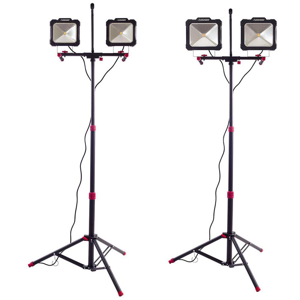 AllPro 5000 Lumen 2 Head LED Stand Work LightWLT5040LST The Home Depot