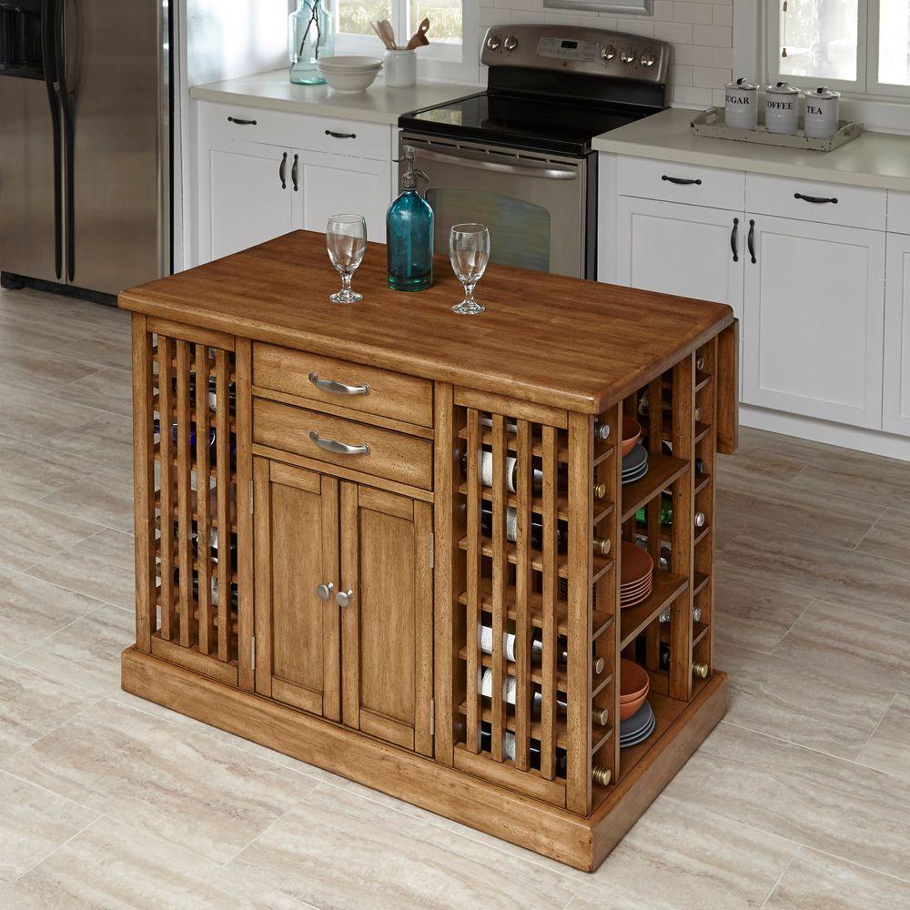 Home Styles Vintner Warm Oak Kitchen Island With Storage504794 The