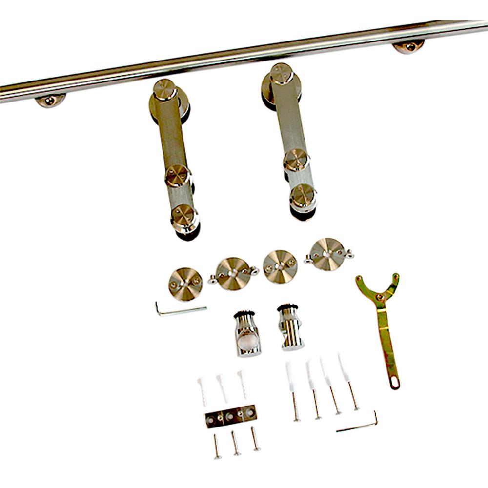 Pacific Entries 80 In Stainless Steel Round Sliding Barn Door